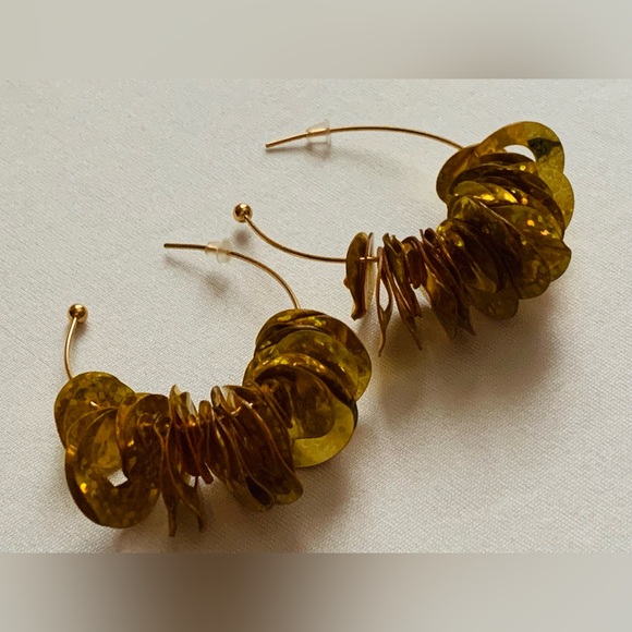 Brand New Mignonne Gavigan Lolita Sequin Hoop Earrings - Picture 5 of 6